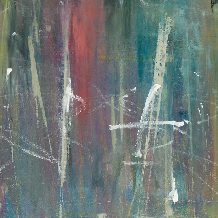 ORIGINAL: Oil & Metallics<br>"Harbor Lights" 30" x 30"