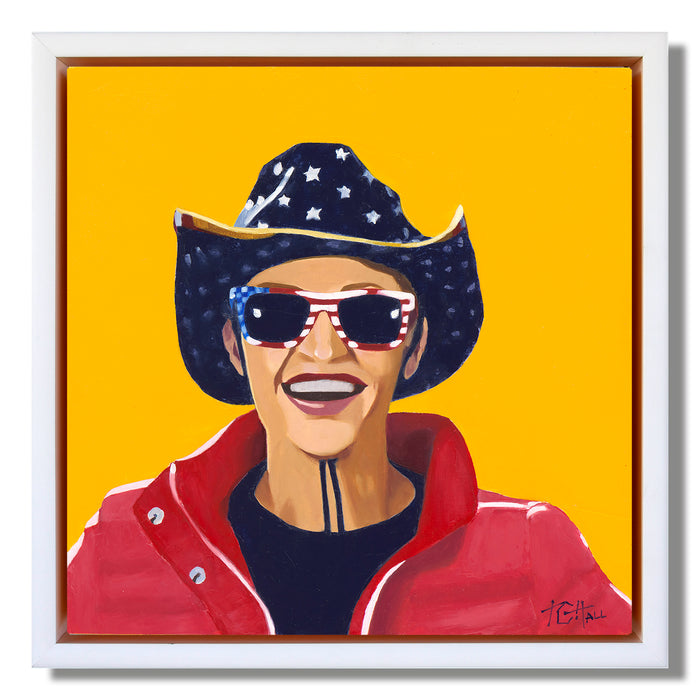 PETITE ORIGINAL: Oil<br>"Judy in Disguise" 14" x 14"