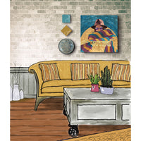 ORIGINAL: Oil & Gold Foil<br>"Undercover Angel" 30" x 30"