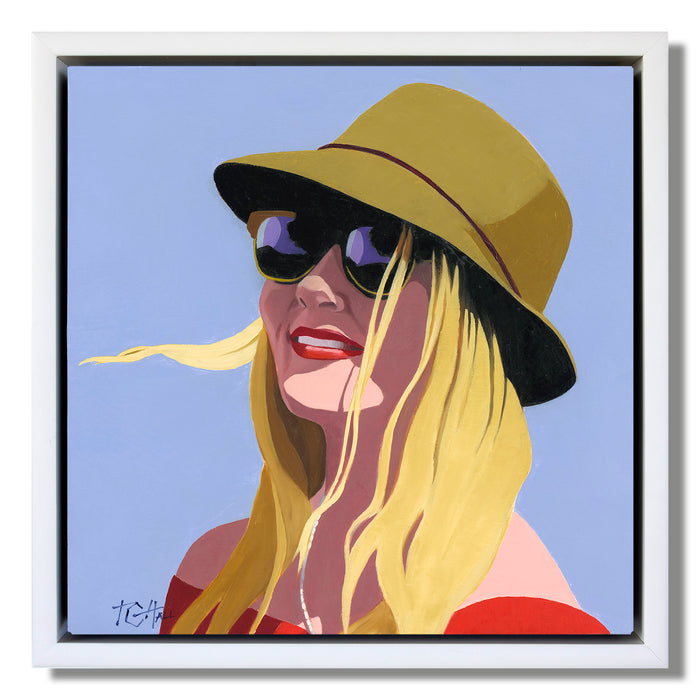 PETITE ORIGINAL: Oil<br>"Vacay Daze" 14" x 14"