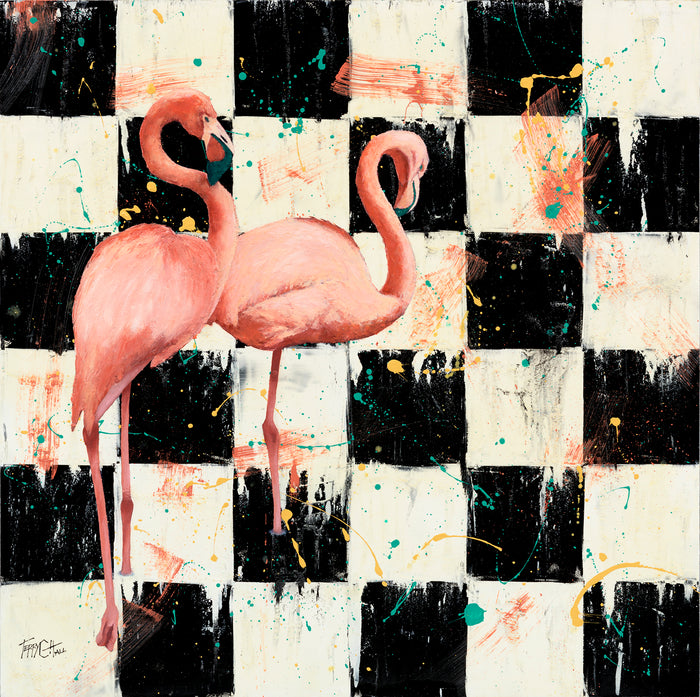 ORIGINAL: Oil & Cold Wax<br>"Cue the Cha Cha" 30" x 30"
