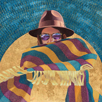 ORIGINAL: Oil & Gold Foil<br>"Undercover Angel" 30" x 30"