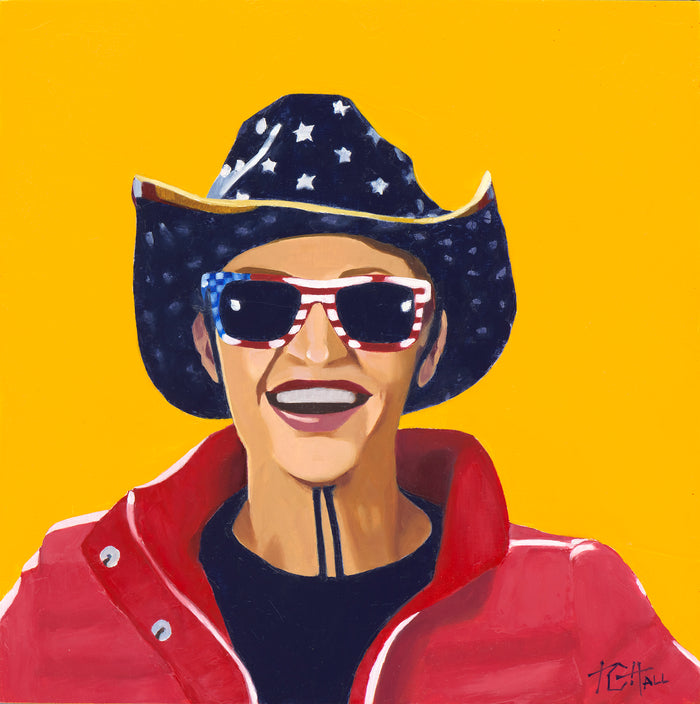 PETITE ORIGINAL: Oil<br>"Judy in Disguise" 14" x 14"