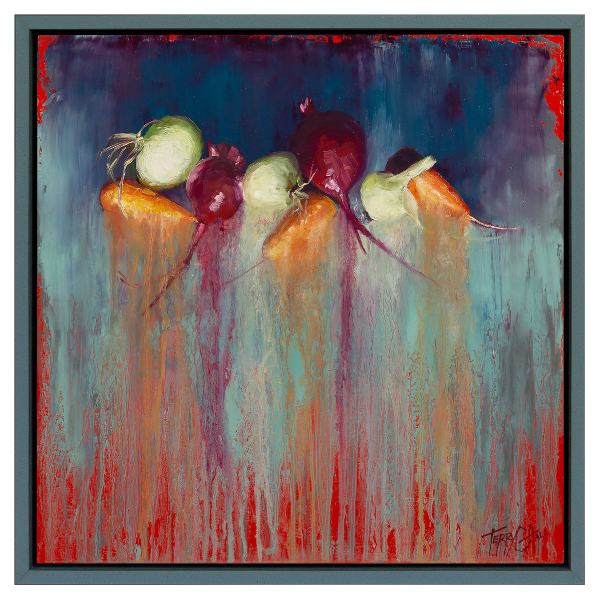 PETITE ORIGINAL: Oil<br>"Roots", 14" x 14"