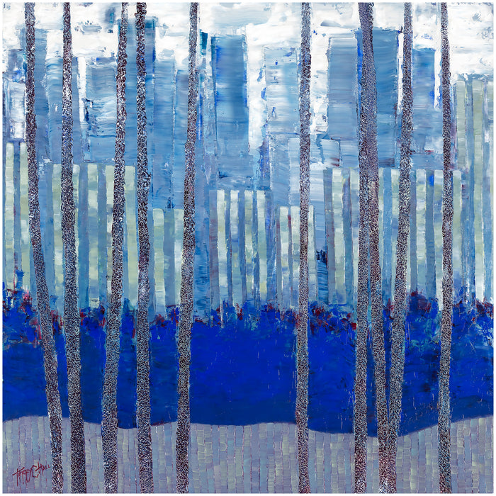 ORIGINAL: Oil<br>Rhythm in Blues, 30" x 30"