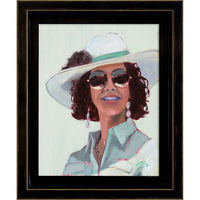 PETITE ORIGINAL: Oil<br>"Wide-Brimmed Smile", 10" x 8"