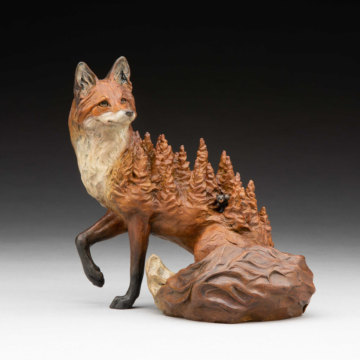 SCULPTURE: Bronze<br>"Ablaze" by Amanda Markel, 8.6"x6"x5"