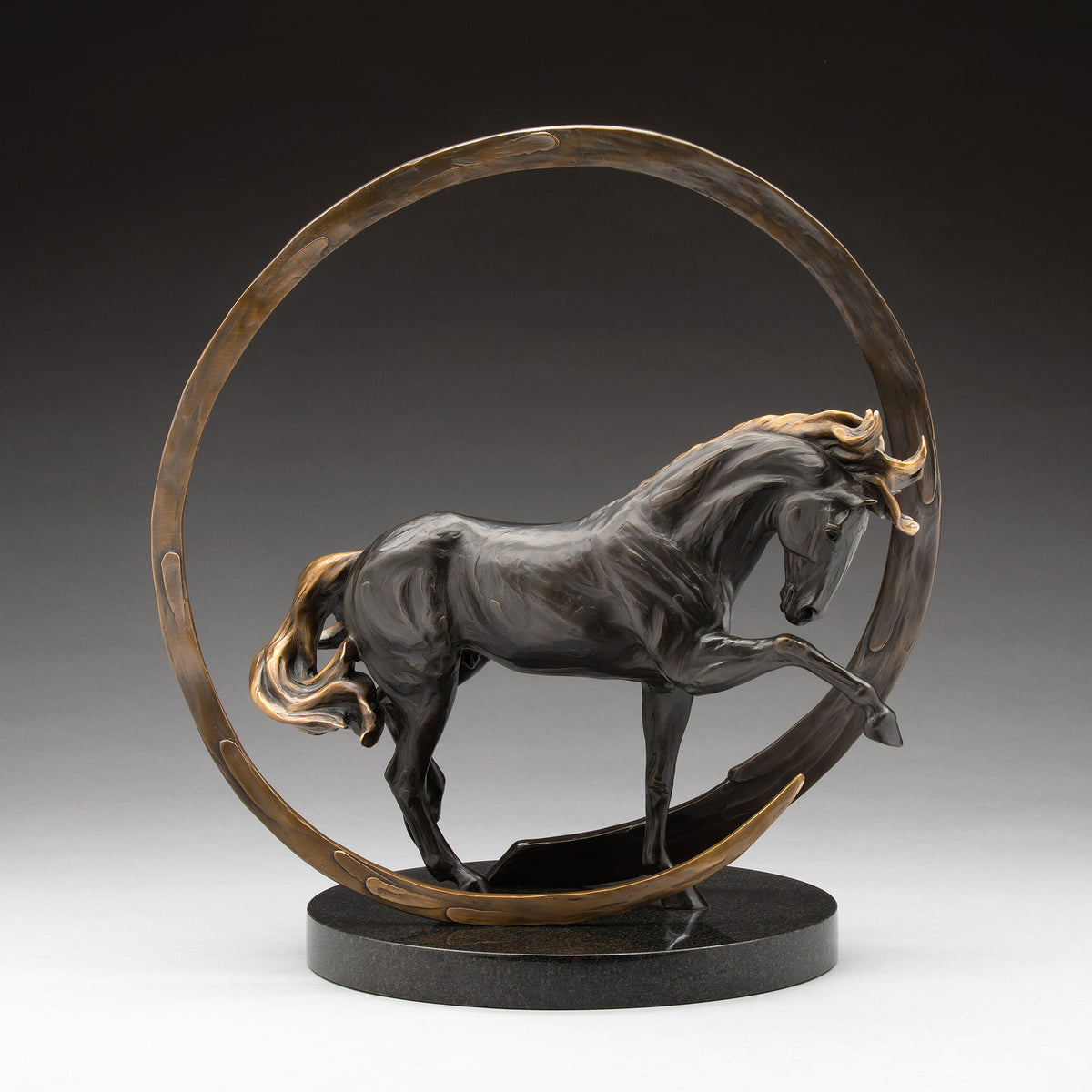 SCULPTURE: Bronze<br>"Striker" by Amanda Markel, 19"x17"x11"