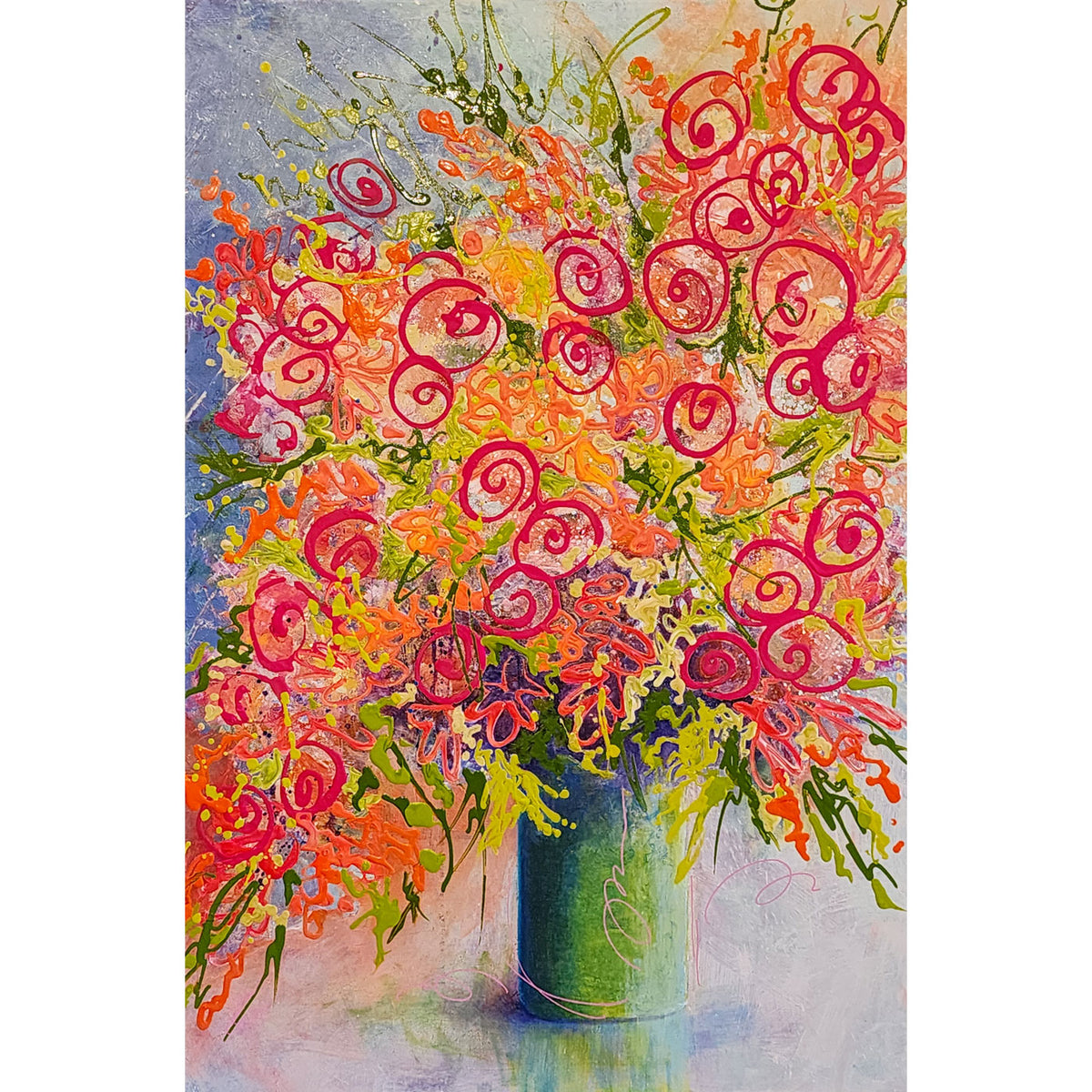 Original: Acrylic<br>"Carnivale" by Terry C Hall and Kathi Gerritsen, 36" x 24"