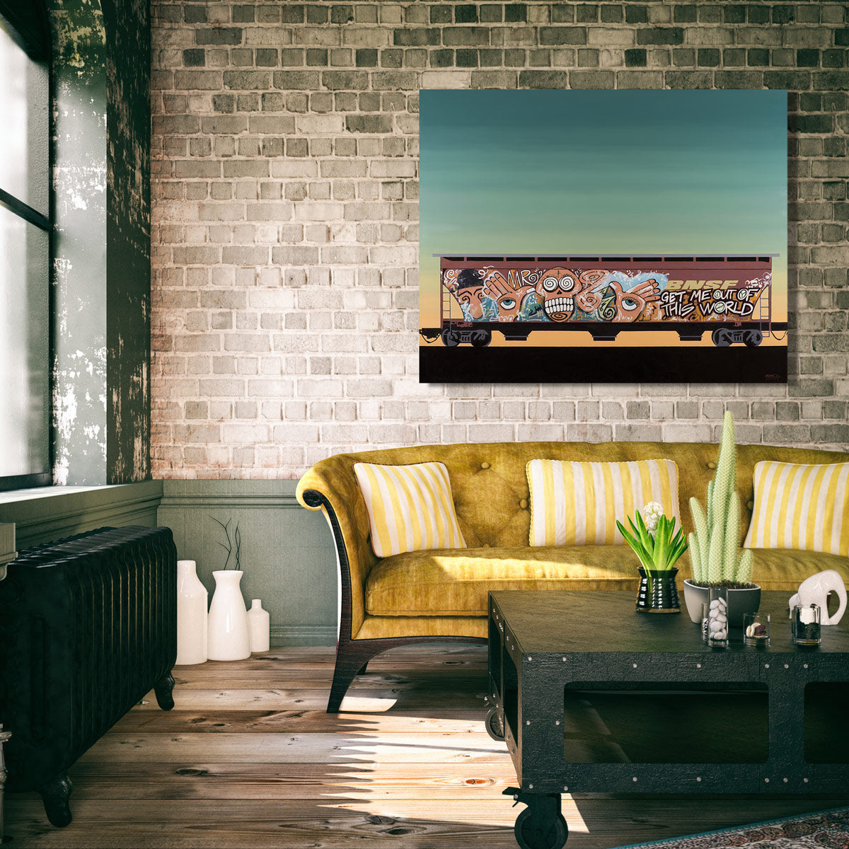 ORIGINAL: Oil<br>"Get Me Out of This World", 48" x 60"