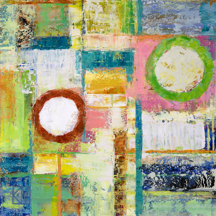 PETITE ORIGINAL: Oil<br>"Just around the corner #1535" by Krystii Melaine, 12" x 12"