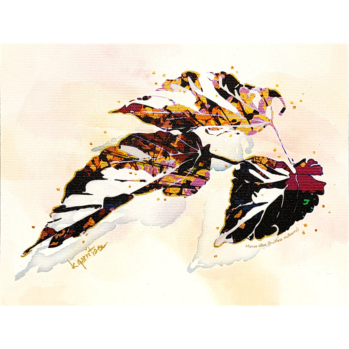 Hand-Enhanced Print: Canvas<br>"Mardi Gras" by Kathi Gerritsen, 6" x 8"