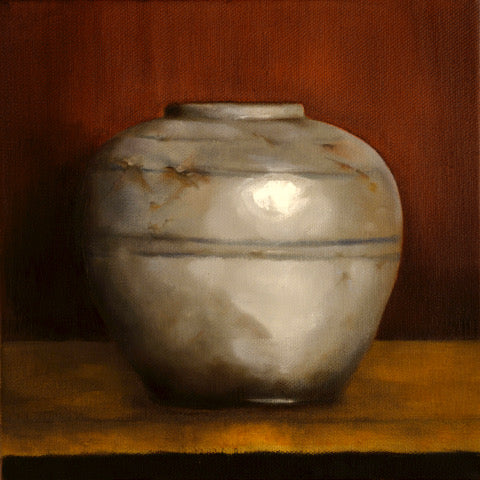 PETITE ORIGINAL: Oil<br>"Patina" by Susan Lofgreen, 8" x 8"