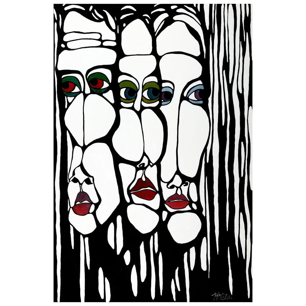 Original Oil<br>"Pauline's Perilous Pals" 36" x 24"