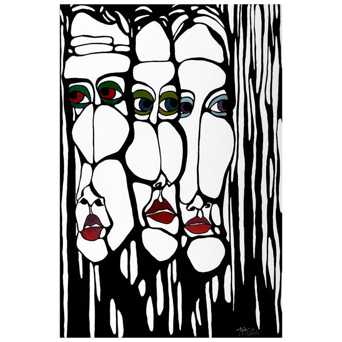 Original Oil<br>"Pauline's Perilous Pals" 36" x 24"