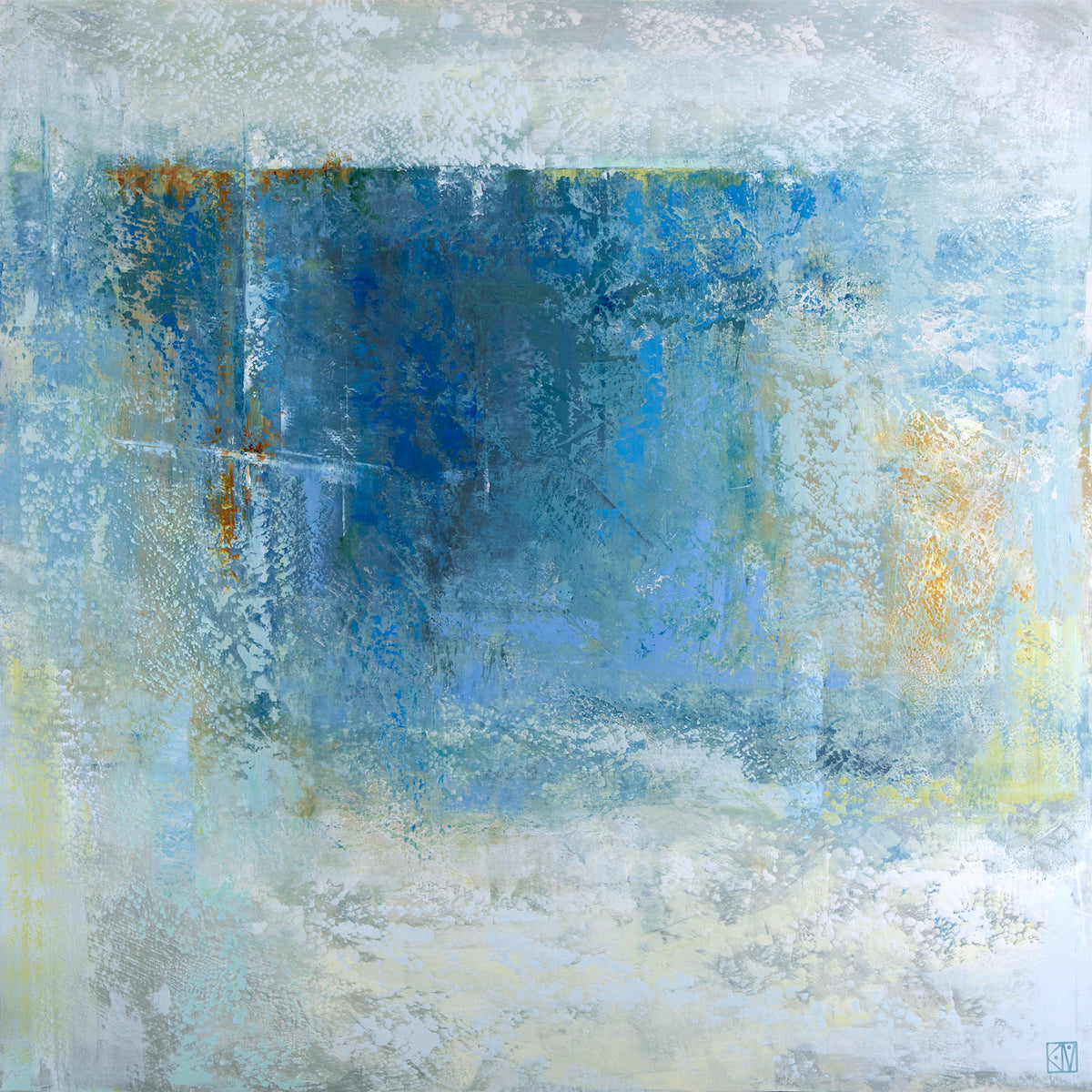 ORIGINAL: Oil<br>Precipice by Krystii Melaine, 36" x 36"