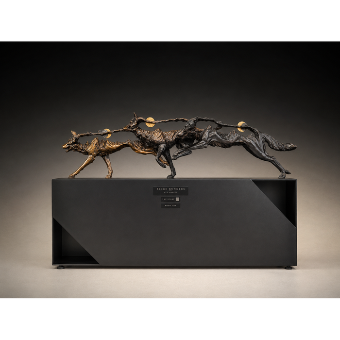 SCULPTURE: Bronze<br>"Ridgerunners" by Amanda Markel, M 6ft