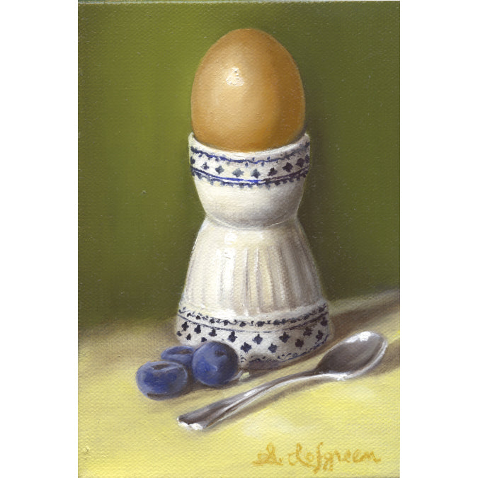 PETITE ORIGINAL: Oil<br>"Sunday Morning" by Susan Lofgreen, 5" x 7"