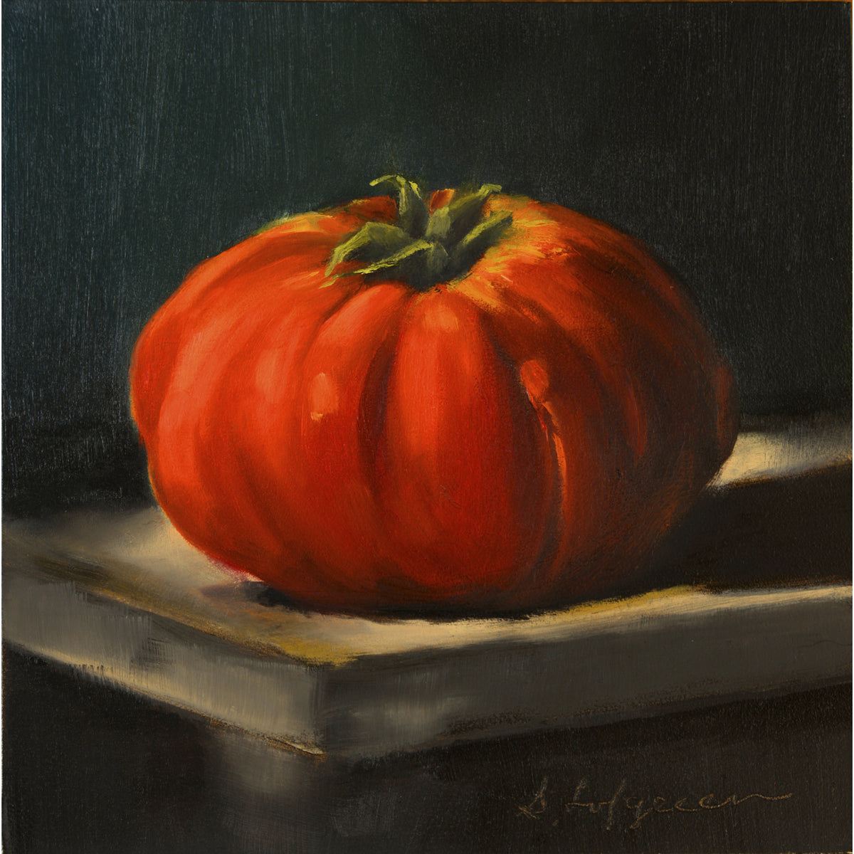 PETITE ORIGINAL: Oil<br>"Heirloom" by Susan Lofgreen, 5" x 5"