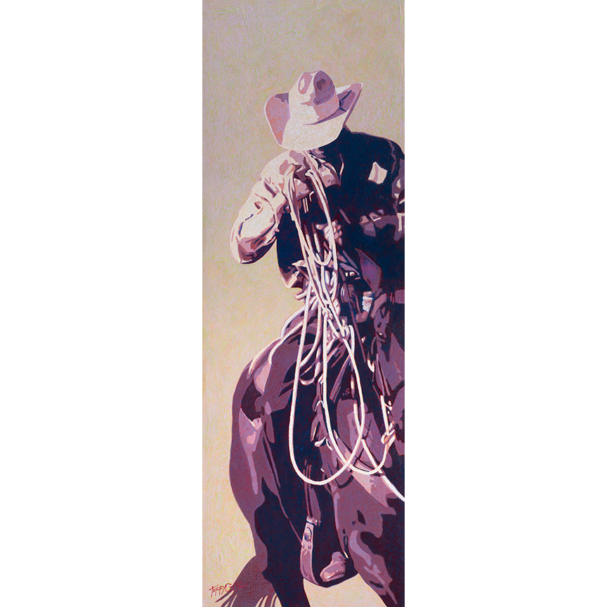 ORIGINAL: Oil & Cold Wax<br>"Twister" by Terry Cooke Hall, 36" x 12"