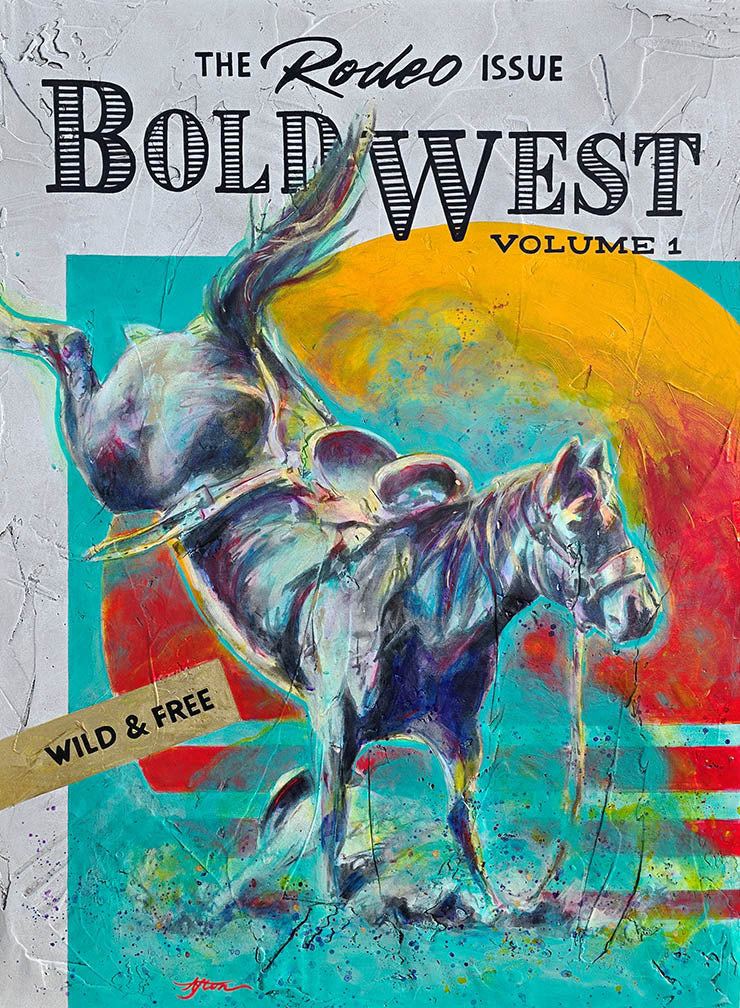 ORIGINAL: Mixed Media<br>"Wild and Free" by Afton, 40" x 30"