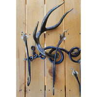 Sculpture: Hand-forged Blacksmith<br>Antler with Callas Coatrack by Ellen Durkan