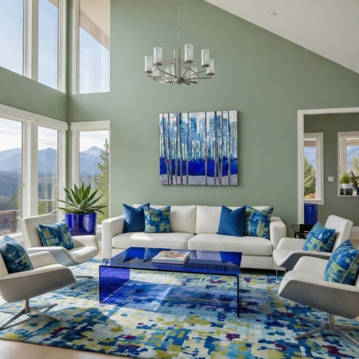 ORIGINAL: Oil<br>Rhythm in Blues, 30" x 30"