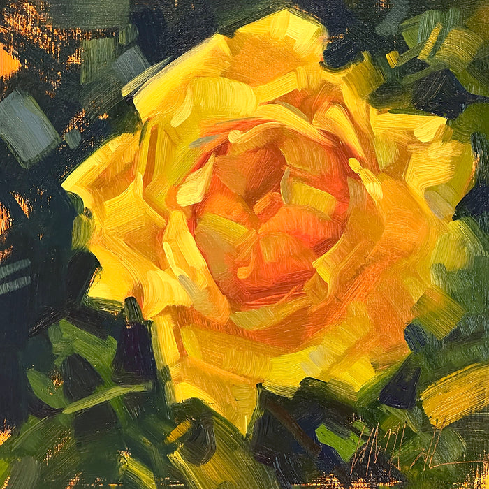 PETITE ORIGINAL: Oil<br>"Solstice" by Whitney M Hall, 10" x 10"