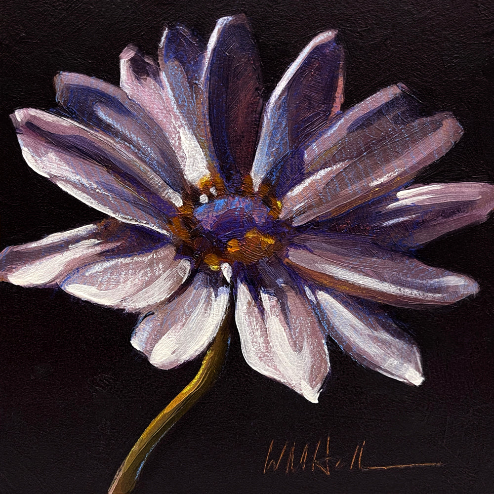 PETITE ORIGINAL: Resin<br>"Chiaroscuro" by Whitney Hall, 6" x 6"