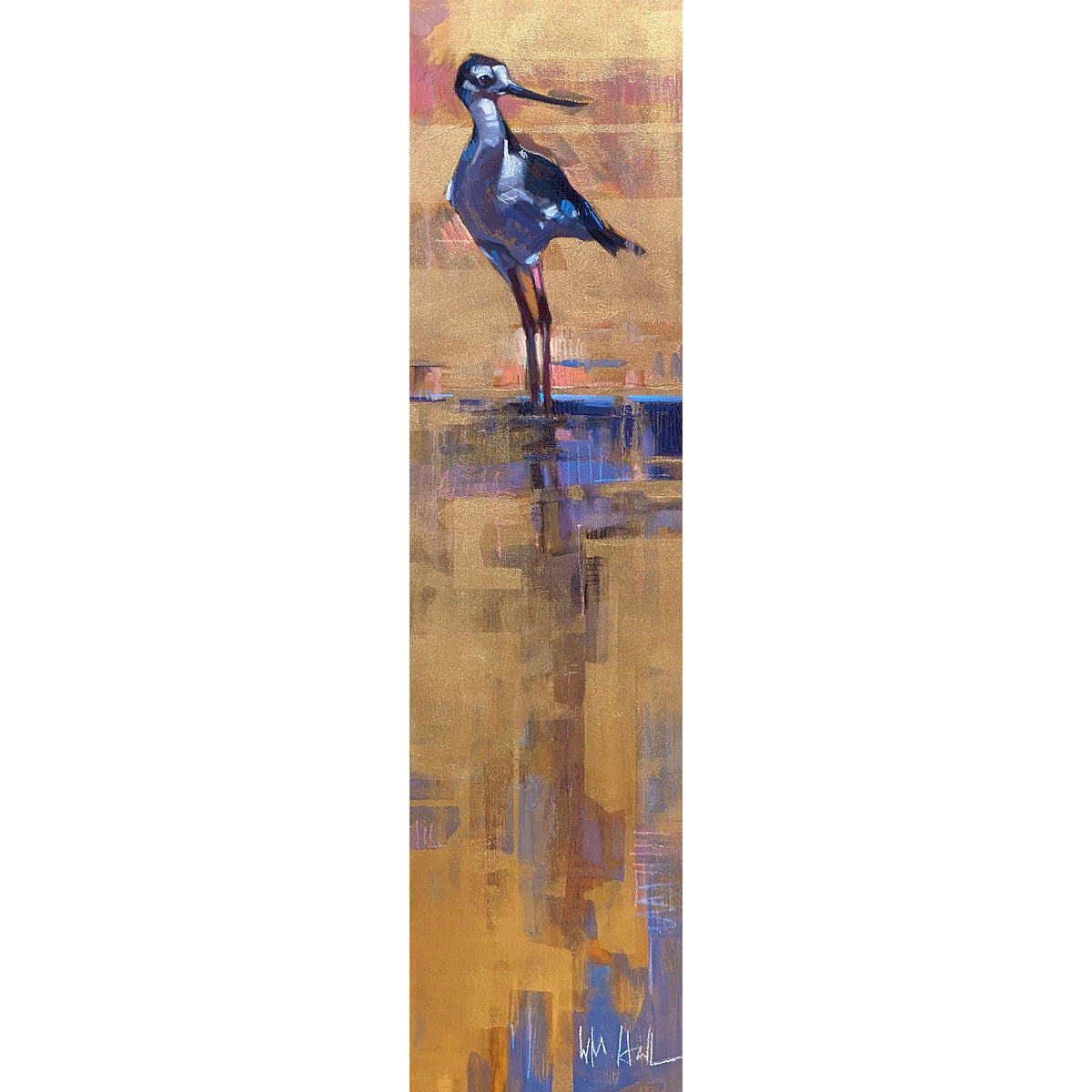 ORIGINAL: Oil<br>"Verges" by Whitney Hall, 24" x 6"
