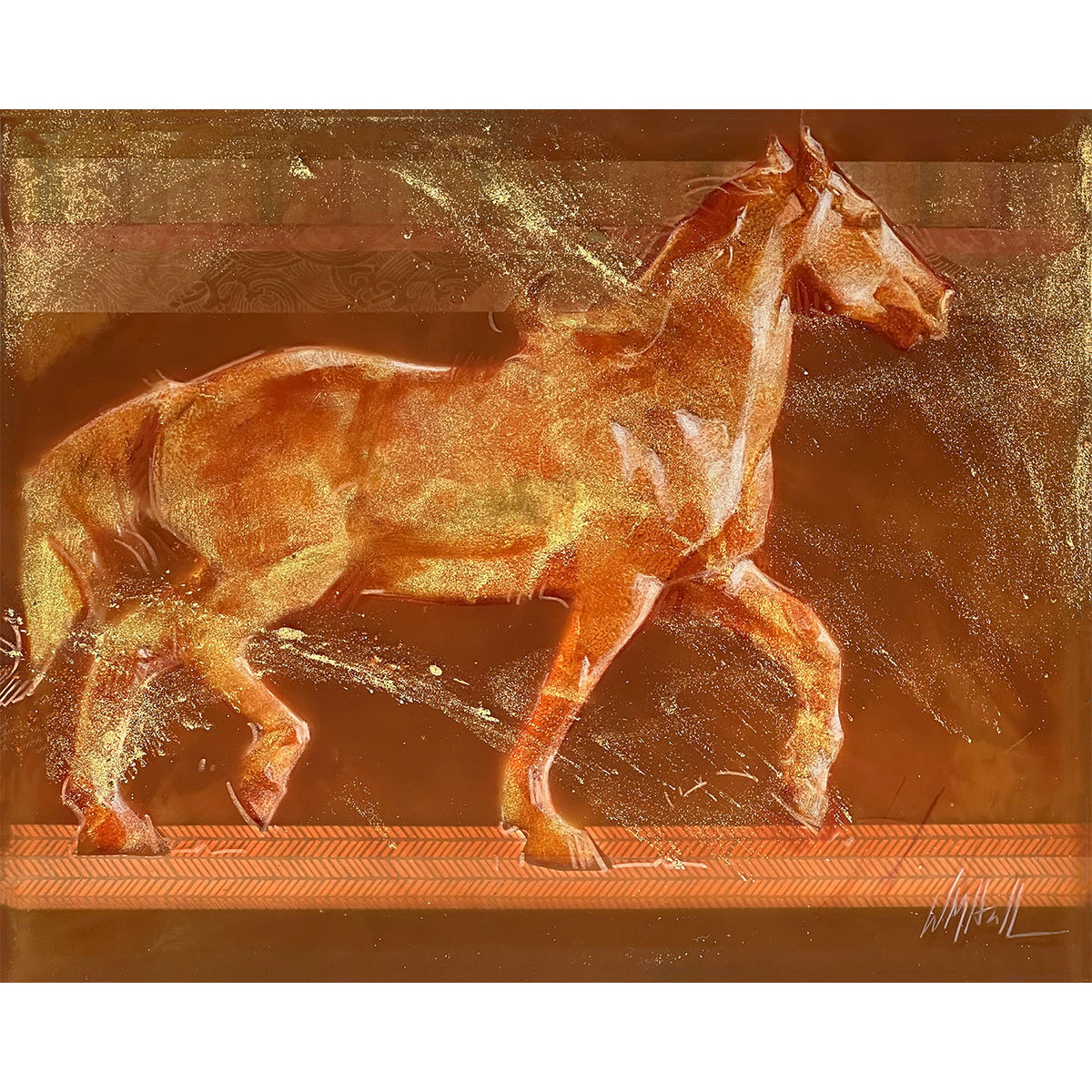PETITE ORIGINAL: Resin<br>"Nebula" by Whitney Hall, 8" x 10"