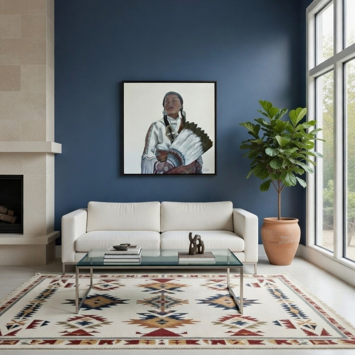 ORIGINAL: Oil<br>"White Bird" 30" x 30"