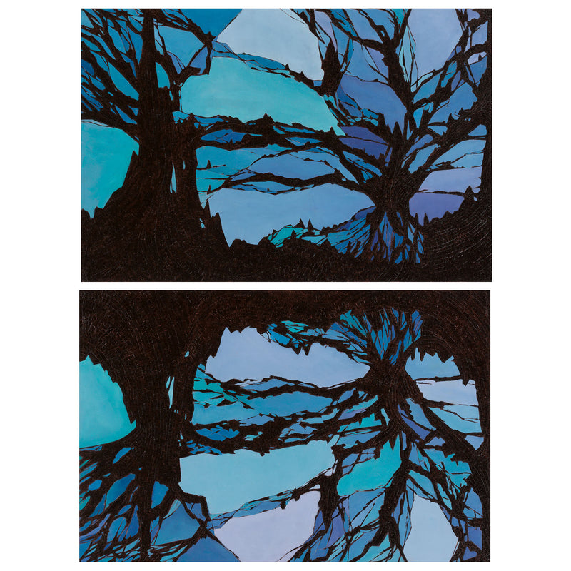 ORIGINAL: Oil & Cold Wax<br>"What Dreams May Come" 24" x 36" Diptych Set