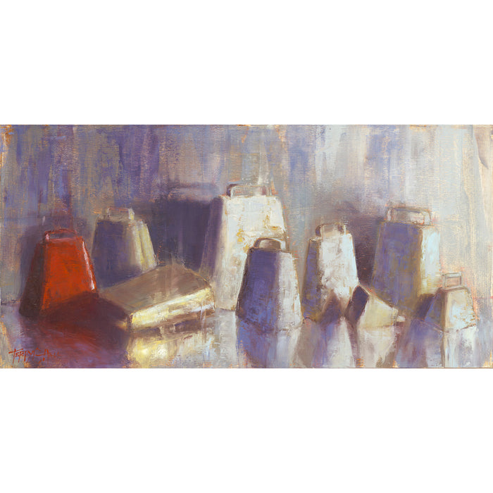 ORIGINAL: Oil & Metallics<br>"Till the Cows Come Home" 12" x 24"