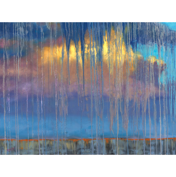 ORIGINAL: Oil & Metallics<br>"When the Sky Falls" 30" x 40"