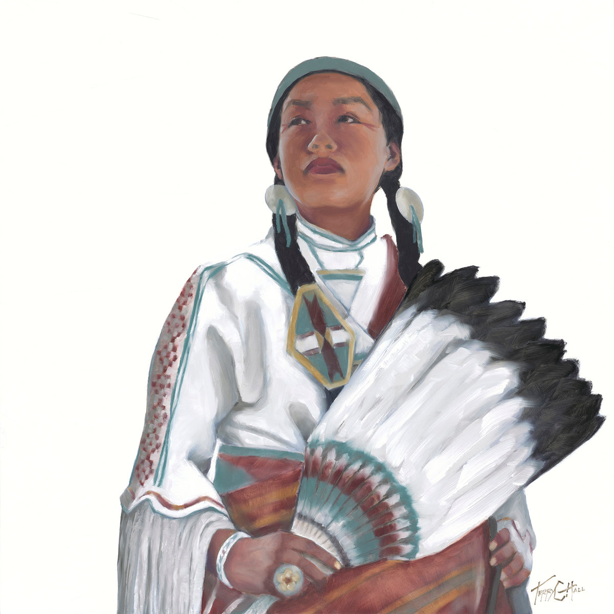 ORIGINAL: Oil<br>"White Bird" 30" x 30"