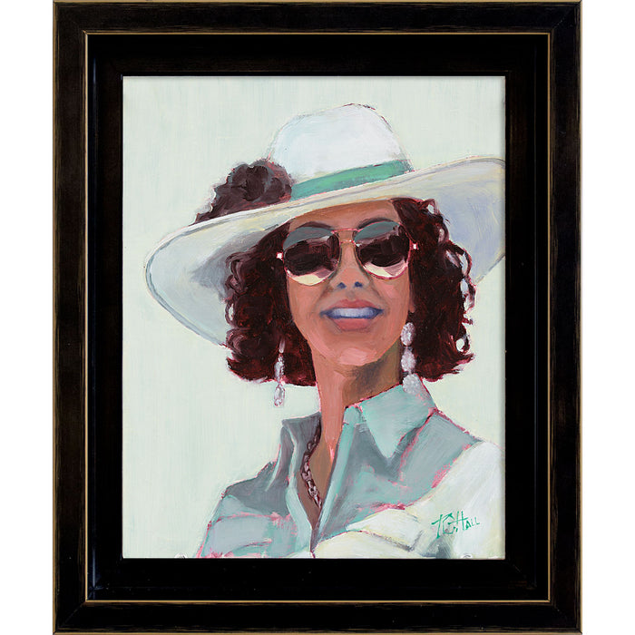 PETITE ORIGINAL: Oil<br>"Wide-Brimmed Smile", 10" x 8"