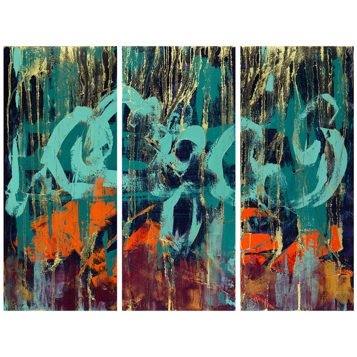 Aluminum Panel Triptych<br>"Grace Like Rain"