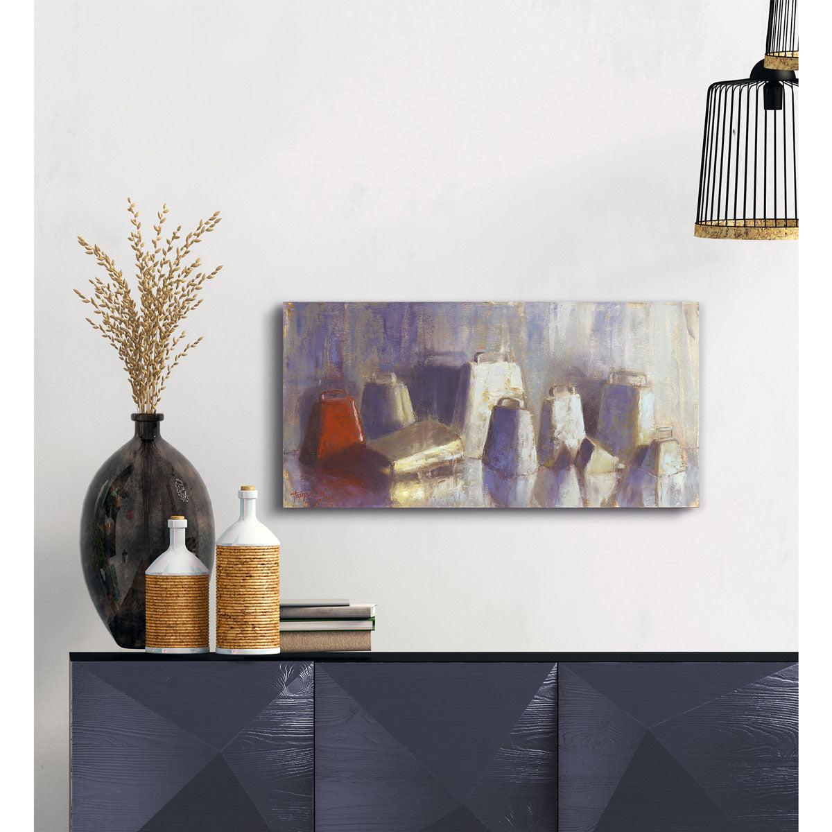 ORIGINAL: Oil & Metallics<br>"Till the Cows Come Home" 12" x 24"