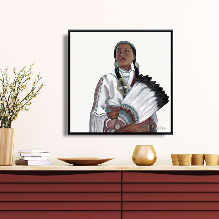 ORIGINAL: Oil<br>"White Bird" 30" x 30"