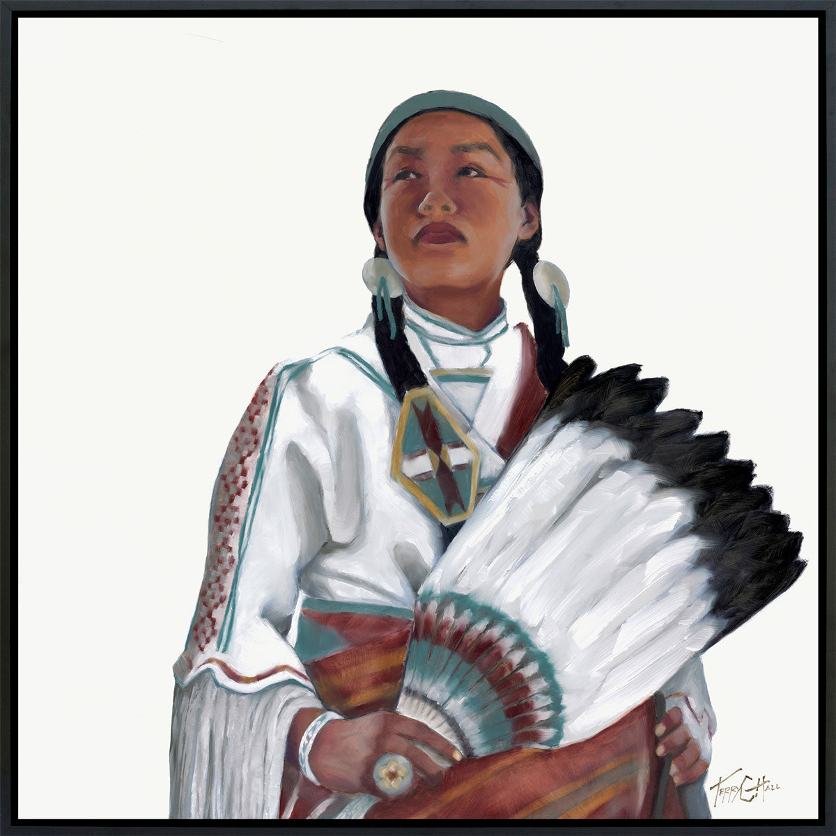 ORIGINAL: Oil<br>"White Bird" 30" x 30"